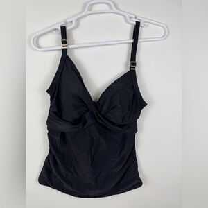 Simply Fit Black Tankini Swimsuit with Adjustable Straps
